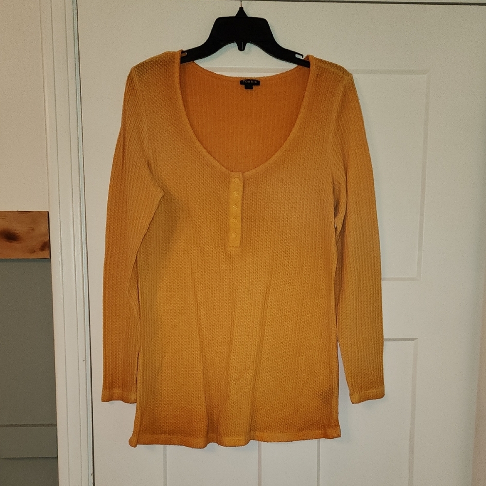Torrid Golden Ombre Long Sleeve Henley